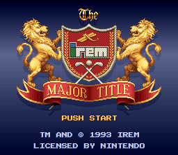 Irem Major Title, The (Europe) Title Screen